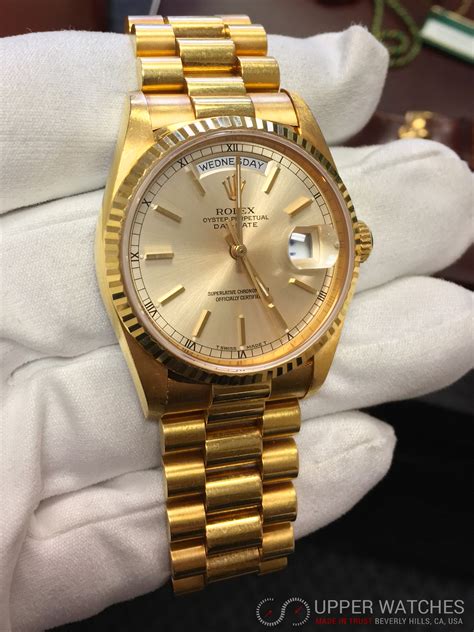 gold rolex daydate for sale|gold rolex presidential day date.